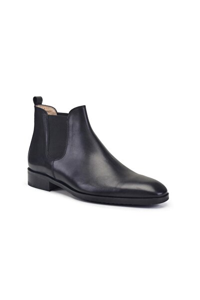 Nevzat Onay Siyah Deri Klasik Chelsea Erkek Bot