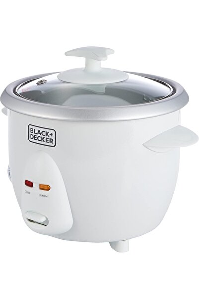 Black&Decker Black & Decker 350W 0.6L Rice Cooker With Removable Non-Stick Bowl, Steaming Tray, Water Level Indic