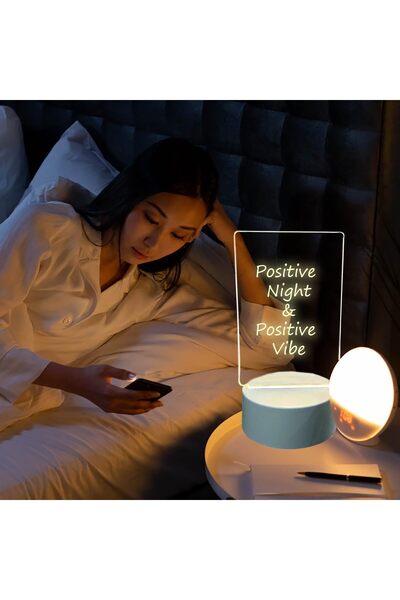 DOME DIY LED Night Light Message Board - Creative 3D Writing Lamp with Reusable Acrylic Board and USB Pow