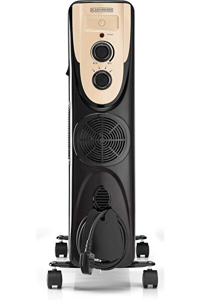 Black&Decker Black & Decker 2500W 11 Fin Oil Radiator Heater with Fan Forced Black OR011FD-B5 2 Years Warranty