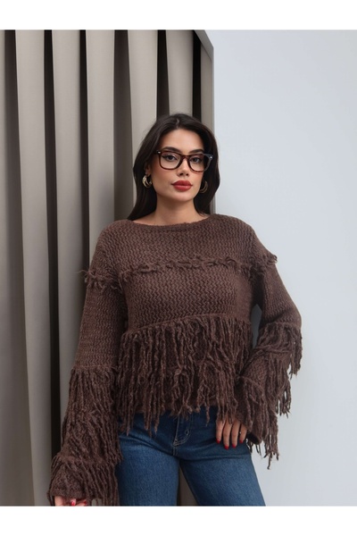 ESRAHELVACI Fringed Casual Knitted Sweater
