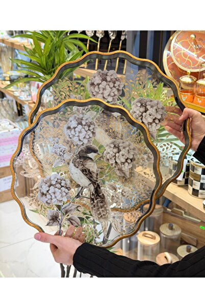 Onedekor 2-Piece Brown Bird Luxury Tray