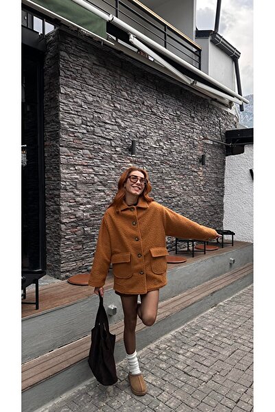 MADAME MELEK Zr Model Brand Teddy Coat