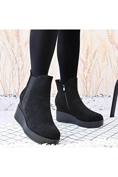 Tmall Ghete de damă până la gleznă, cu platformă, căptușeală din blană, BD101...