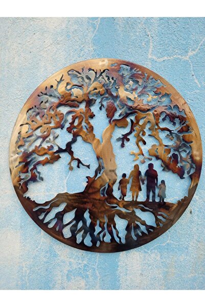 Kat Time Decor de Perete din Metal: Copacul Vieți- Familia în Armonie Tată, M...