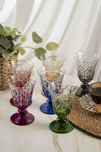 crystalhome 6 lı Kahve Yanı Su Kadehi