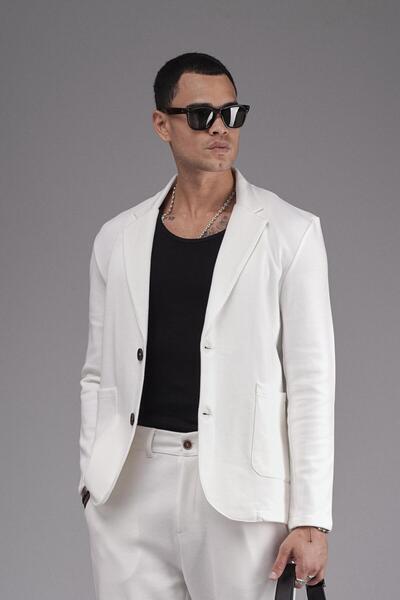 king brich Регулярен крой Сезонен мъжки сако костюм