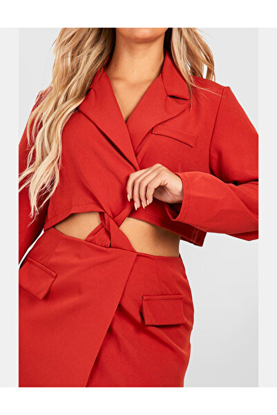 BOOHOO Rochie Tip Sacou Boohoo, cărămiziu