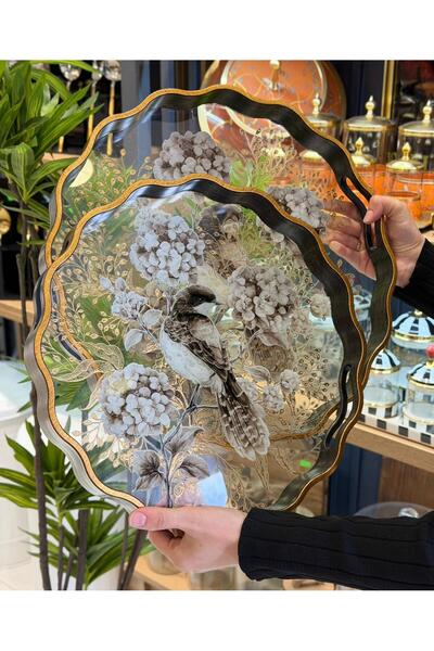 Onedekor 2-Piece Brown Bird Luxury Tray