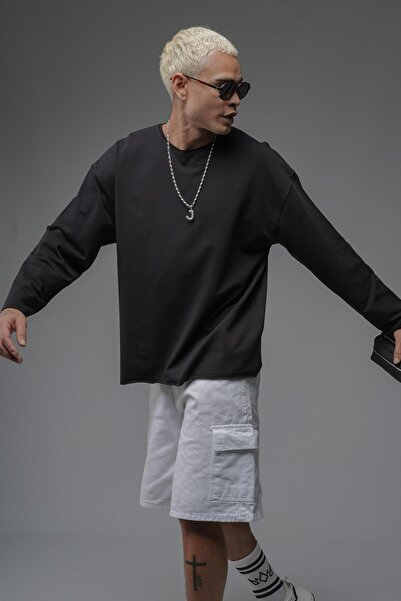 king brich Φούτερ με φαρδύ γιακά, φαρδύ και ίσιο