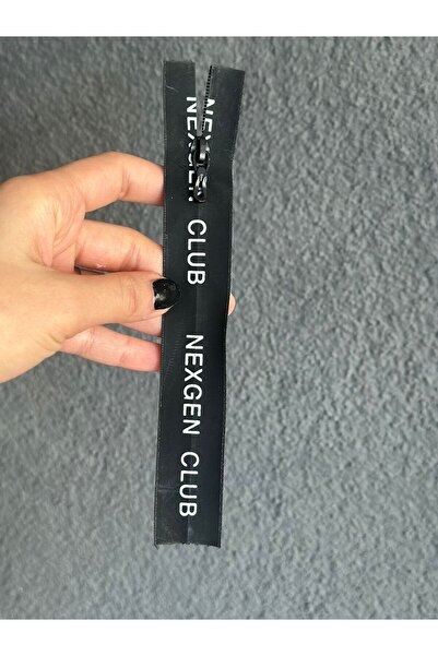 Gönülden Tasarım Black Written Hidden Zipper 20X2 cm
