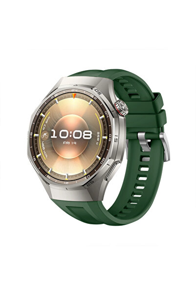 Sneezy Huawei Watch GT6 Pro 46mm İle Tam Uyumlu Kordon Metal Tokalı Yumuşak S...