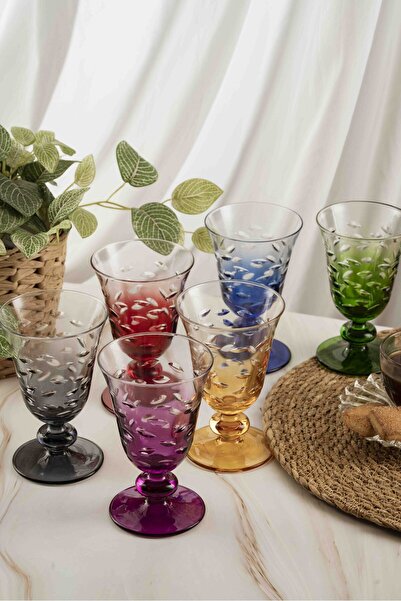 crystalhome 6 lı Kahve Yanı Su Kadehi