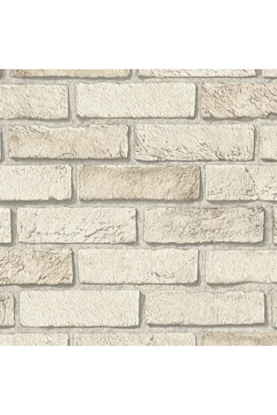 MallDeco Tapet vinil cărămidă nisipoasă pentru dormitor, model ceramită