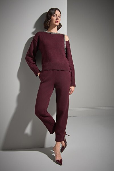 JOIN US Beli Kordonlu Cepli Triko Pantolon