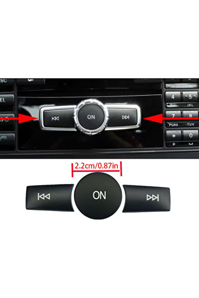 kaytaz Mercedes Radio Tape Key Cover 3-Piece Black Makeover Type W204 W212 W1...