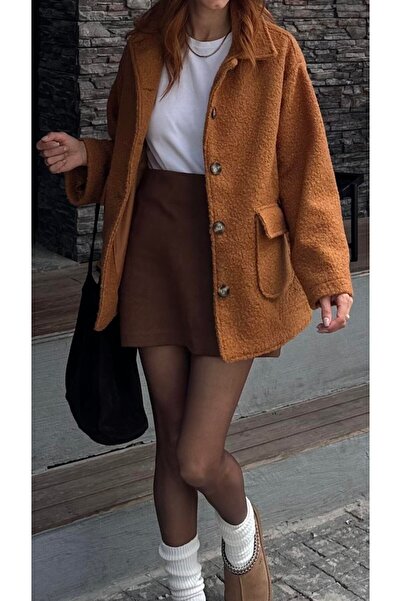 MADAME MELEK Zr Model Brand Teddy Coat