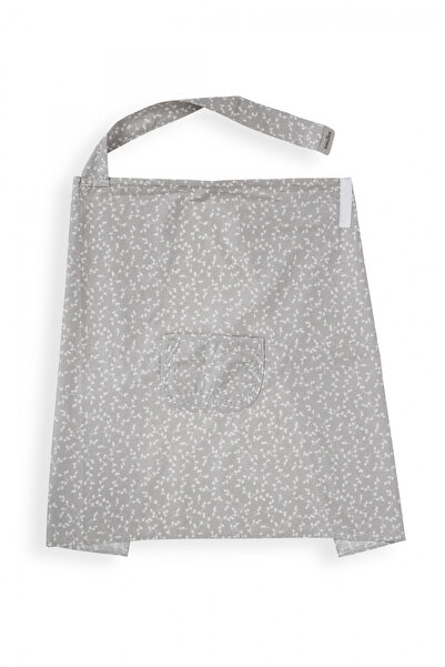 Babyjem Nursing Apron with Pockets Gray Floral