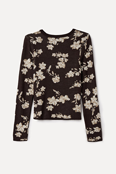 Mudo Floral Patterned Jacquard Sweater
