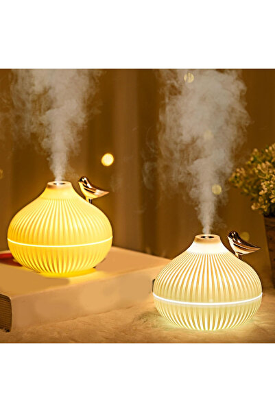 PRATİKLİFE LED Işıklı Şık Tasarımlı Mini Hava Nemlendirici & Difüzör – Gece Lambalı Aromaterapi Buhar Makinesi