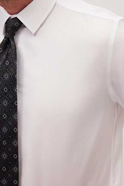 Tudors Slim Fit White Non-Iron 100% Cotton Eco-Friendly Ecoteks Certificated No Ironing Shirt