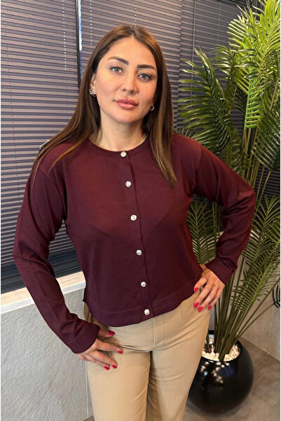 MİR STORE Bordo İnce Merserize Hırka