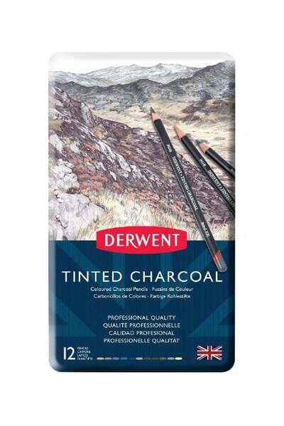 Derwent 12 Colored Pastel Charcoal Pencils