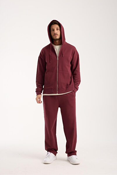 Store %100 Pamuk Erkek Oversize Kapüşonlu Sweatshirt ve Eşofman Altı (Takım)