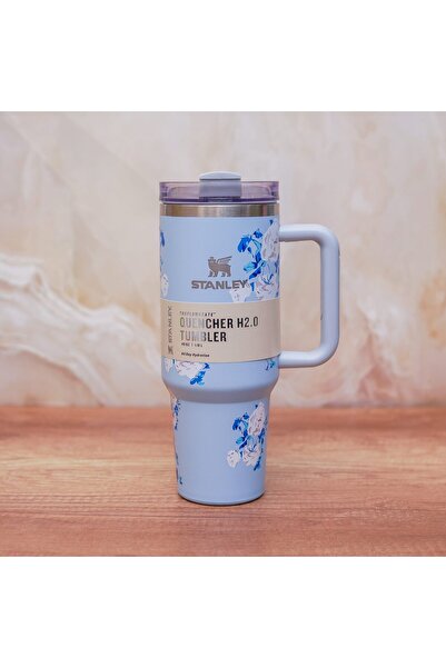 Generic Blue Floral Stanley tumbler – The Quencher H2.O FlowState™ Tumbler