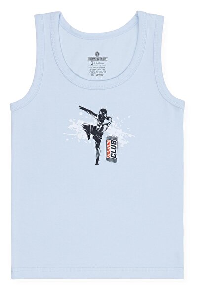 BAYKAR Boys' Cotton Crew Neck Printed Tank Top T-Shirt 3-Pack 2522 Colorful