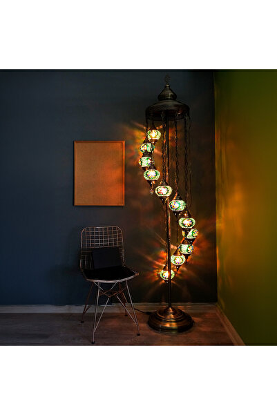 Asylove 11 Küreli Lambader, Mozaik Türk Lambaları, Otantik Ev Dekorasyon Aydı...