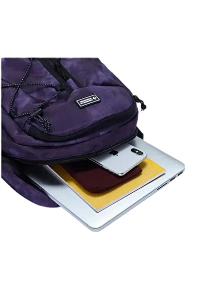Converse Classic Unisex Sports Backpack - Spacious Violet Tie Dye with Laptop Sleeve, Pockets