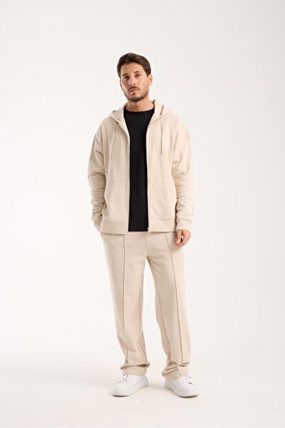 Store %100 Pamuk Erkek Oversize Kapüşonlu Sweatshirt ve Eşofman Altı (Takım)