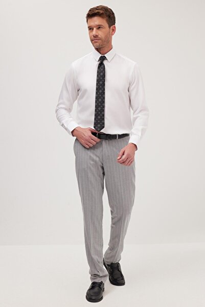 Tudors Slim Fit White Non-Iron 100% Cotton Eco-Friendly Ecoteks Certificated No Ironing Shirt