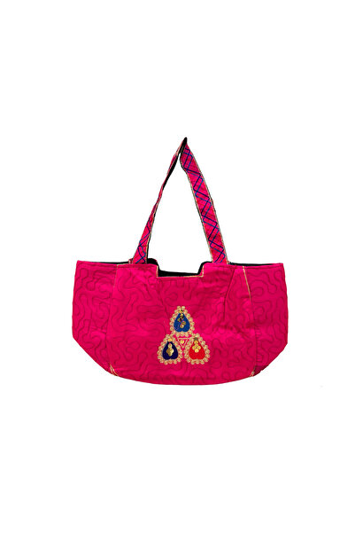 Choice Multi-purpose bag with hand-embroidered floral icons