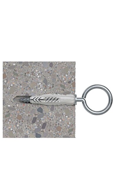 Fischer 4-Piece Universal Plug UX 8 x 50 OH N K with Edge and Hook - Multicolor