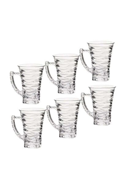 Generic 6-PIECE RED GLASS TEA CUP SET