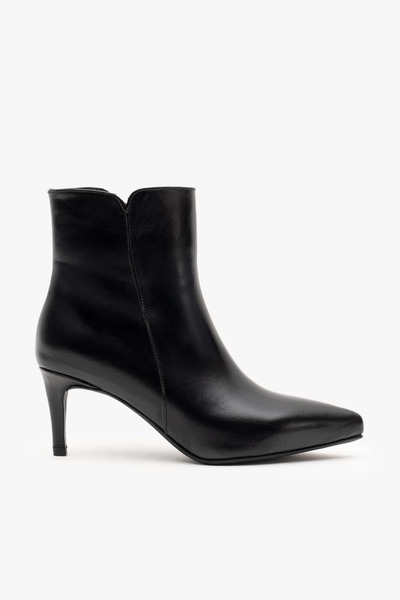 Louis Cardy حذاء لاندو ذو الكعب العالي للنساء من الجلد الأسود