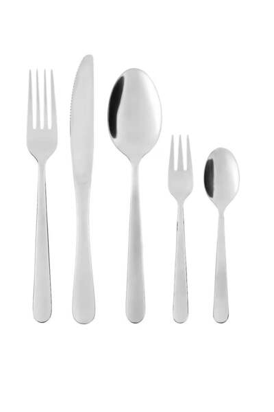 Generic 30-piece cutlery set, stainless steel