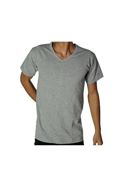 Anıt 6 komada muške rebraste majice s V-izrezom i kratkim rukavima 1109