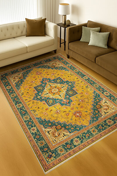 Rugs Modern Halı MOSSO Παραδοσιακό Μοτίβο με Σχέδια, Υφαντή Βάση, Vintage Δια...