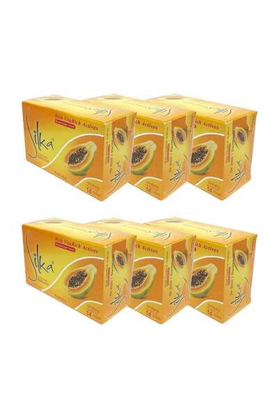 Silka مجموعة صابون حمام البابايا والأعشاب، 6 قطع، 135 جرامًا