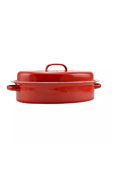 Perfect Home Enameled Pan with Lid for Cooking Duck 37x26 cm