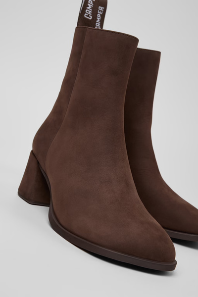 CAMPER Kadın Kora Deri Bot - Koyu Kahverengi