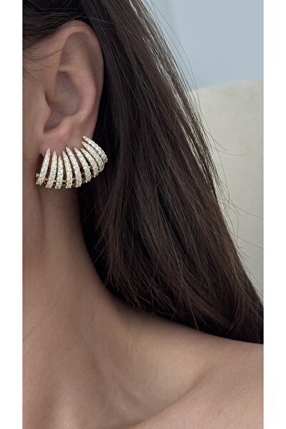 Vi store Çelik Çoklu Görünüm Gold Luz Küpe