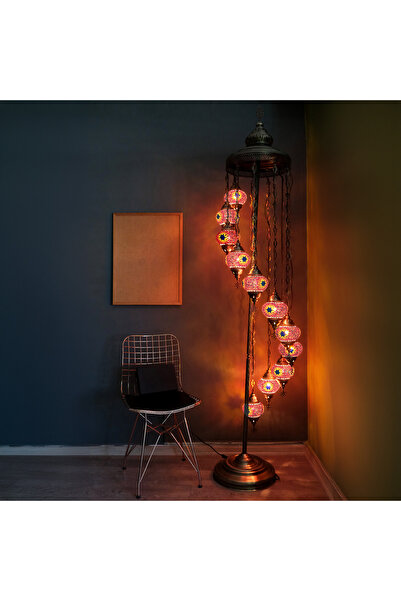 Asylove 11 Küreli Lambader, Mozaik Türk Lambaları, Otantik Ev Dekorasyon Aydı...