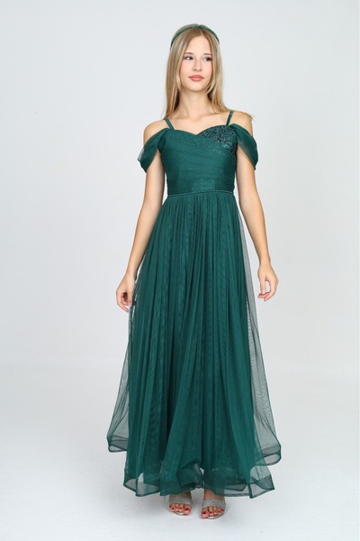 Asortix Rochie de seară pentru fete, pentru absolvire, bal, nuntă, cu henna