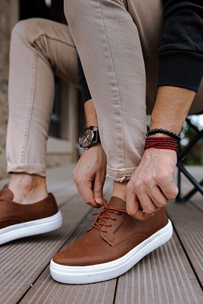 Zapatos حذاء CH061 Rex الرجالي الكلاسيكي اليومي ذو الأربطة من الجلد CBT - أسمر