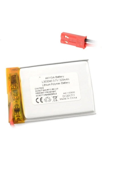 OEM Acumulator litiu polimer 12207 320mAh 1S 3.7V conector JST-BEC 40x30x3mm ...