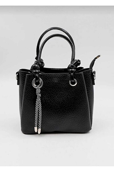 Asel Çanta Kadın Charm Hediyeli El ve Çapraz Çanta - 5 - Kahve